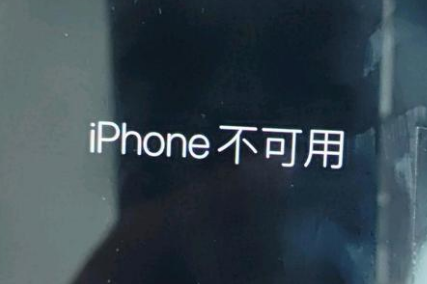 铁锋苹果服务网点分享锁屏界面显示“iPhone 不可用”如何解决 